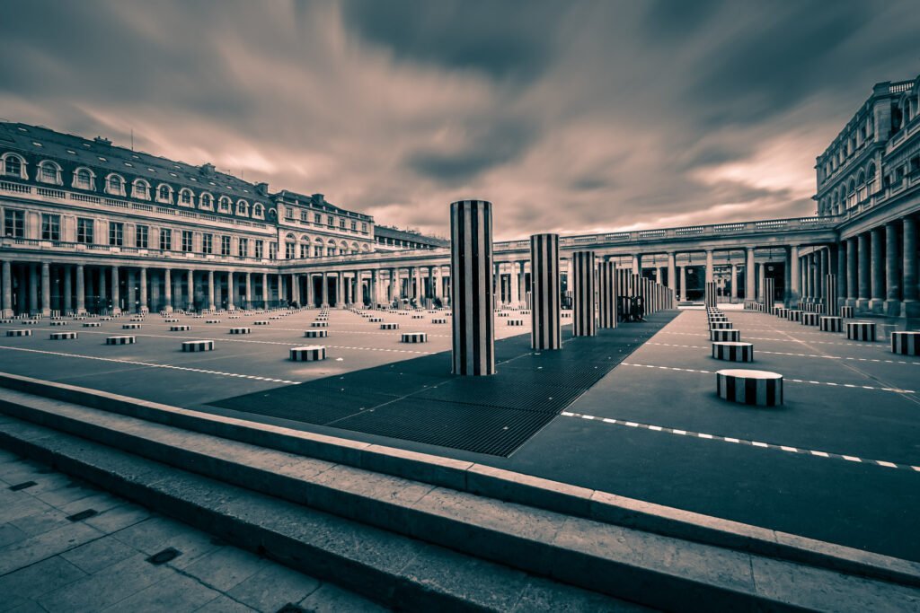 Buren columns at the Palais royal in Paris
