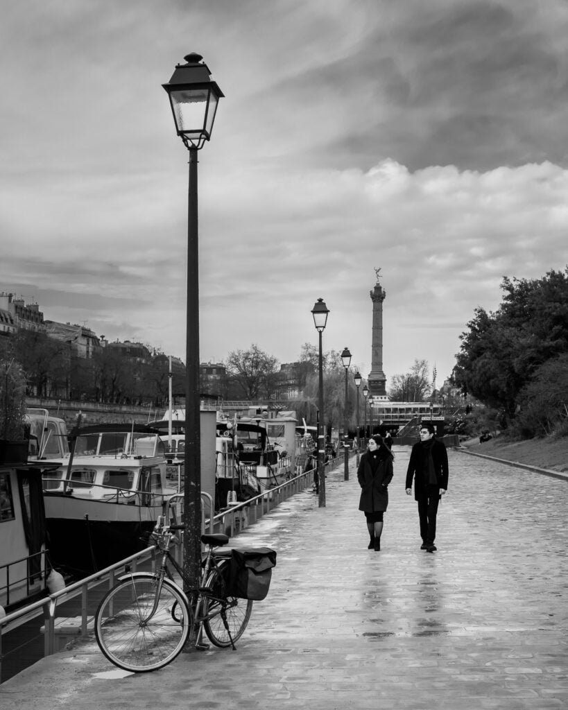 Walk near Bastille in Paris