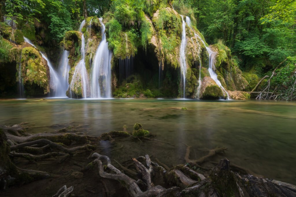 Waterfall of Les Tufs in Jura