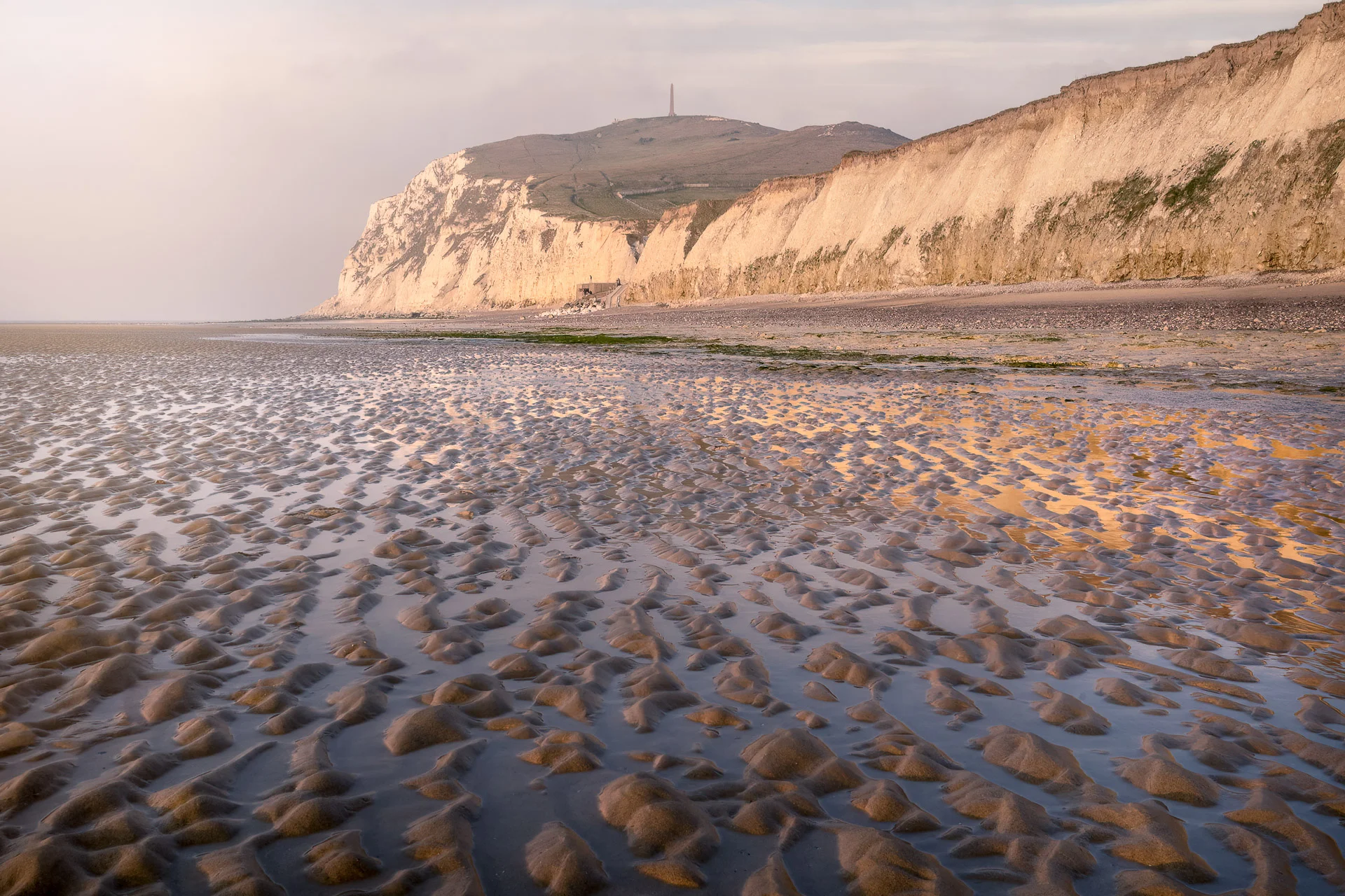 Blanc-Nez Cap and sand reflects, France